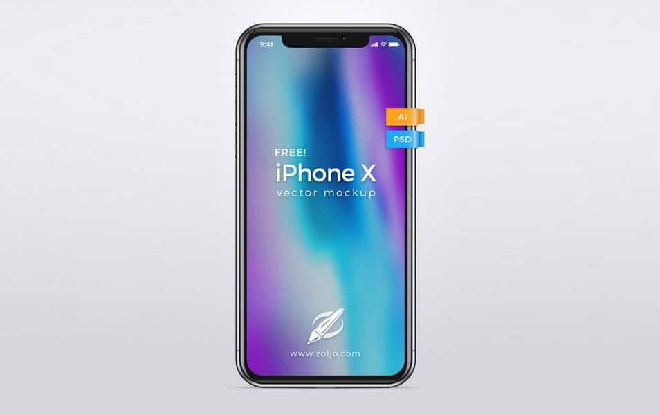 Free Iphone X Vector Mockup