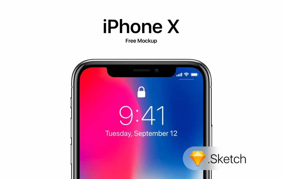 Free iPhone X Mockup Sketch