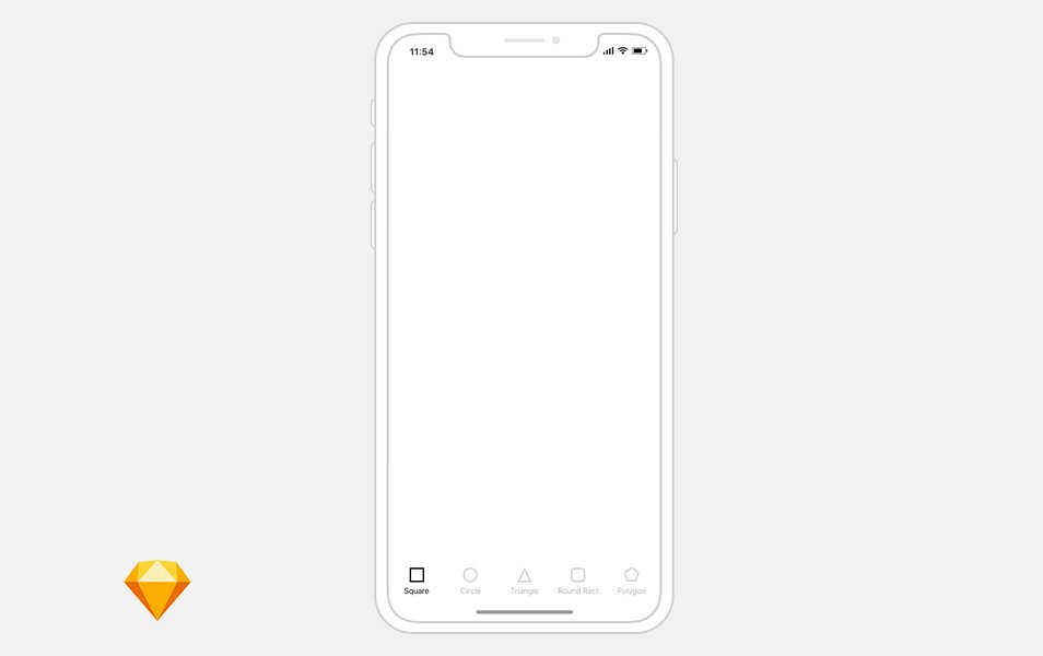 Free iPhone X wireframe template