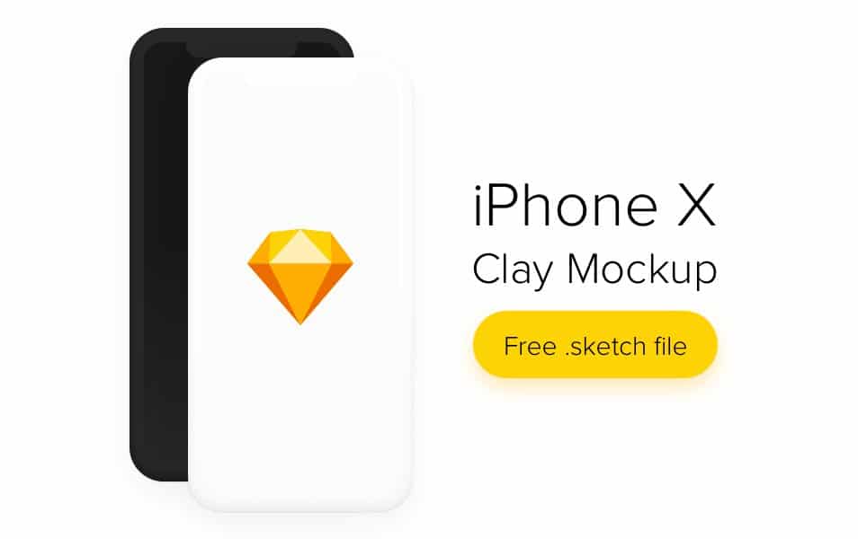 iPhone X Clay Mockup Freebie Sketch