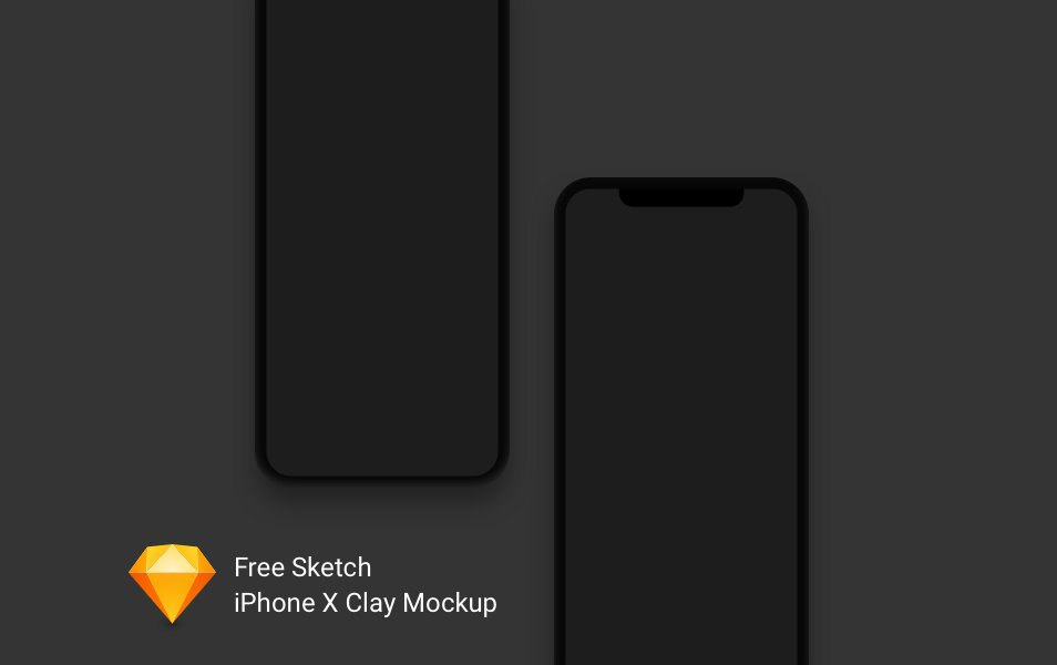 iPhone X Clay Mockup Freebie