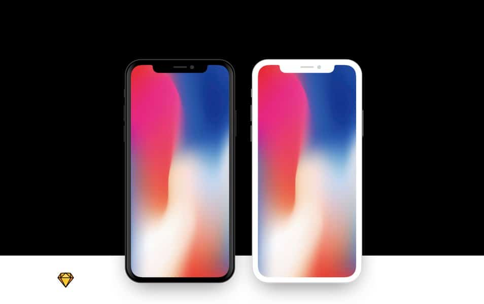 iPhone X Flat Device Mockup