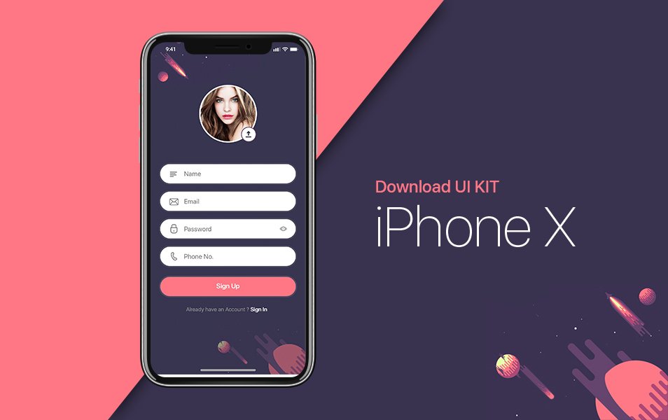 iPhone X | Sign Up UI Kit