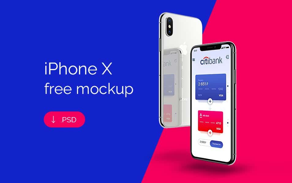 iPhone X free mockup