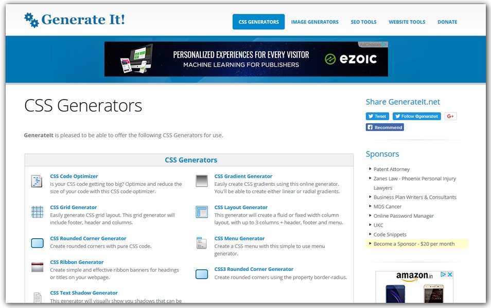 CSS Generators | GenerateIt