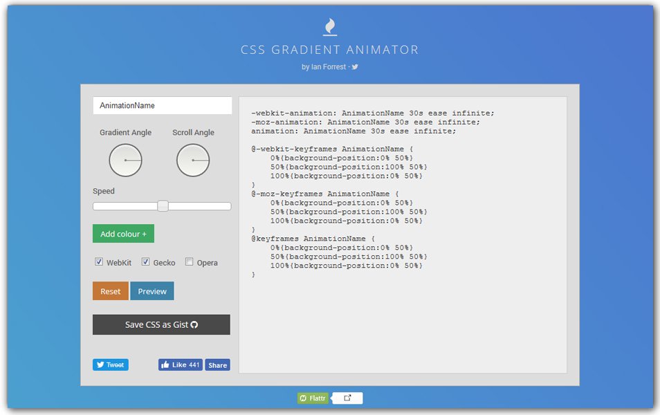 CSS Gradient Animator