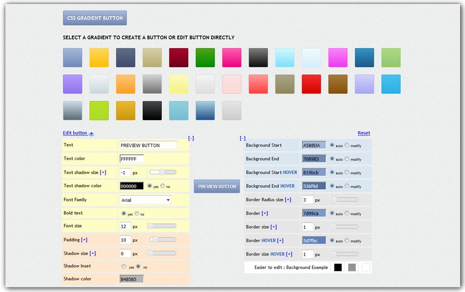 CSS Gradient Button Generator