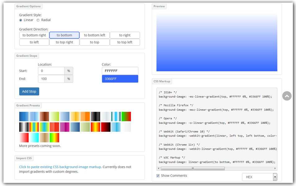 CSS Gradient Generator | CSS Portal