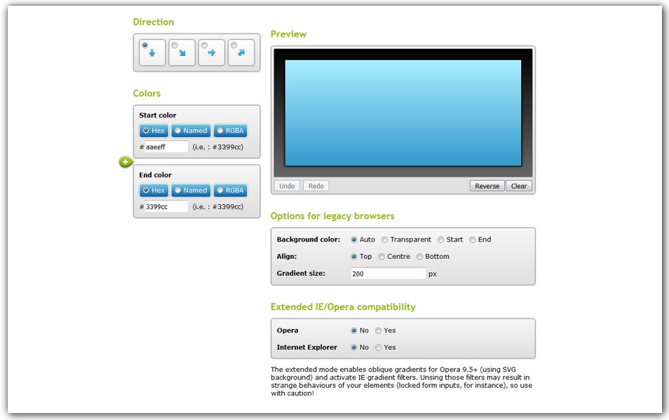 CSS Gradient Generator | Display Inline