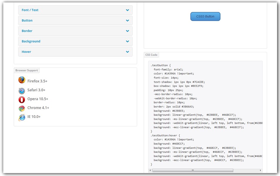 CSS3 Button Generator | CSS Portal