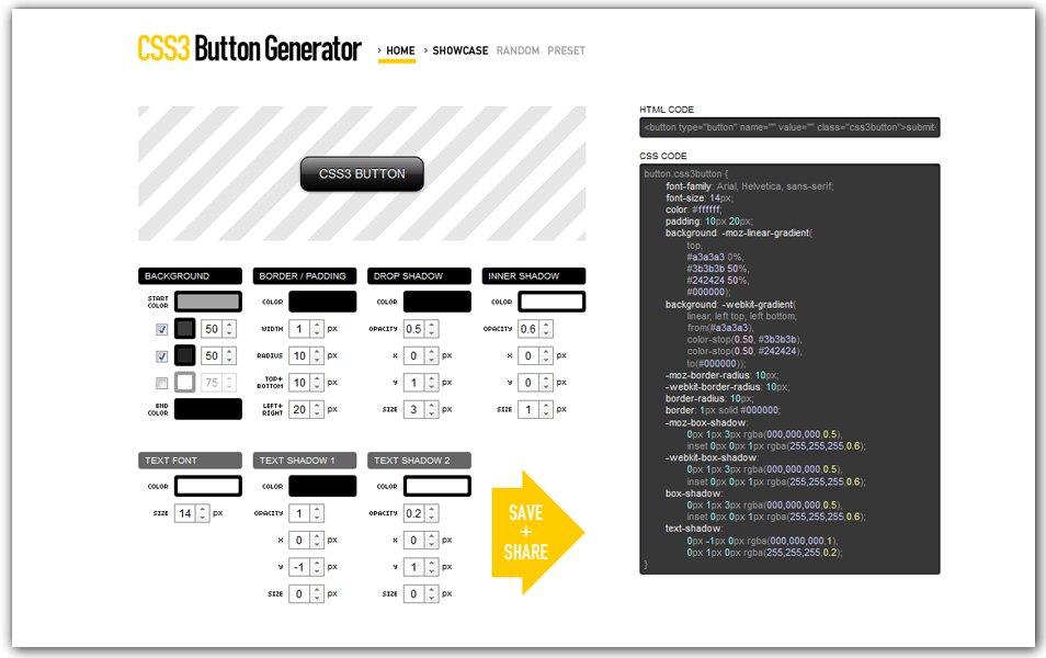 CSS3 Button Generator