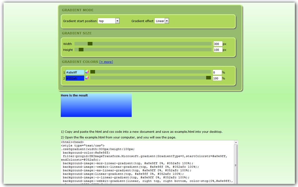 CSS3 Gradient Generator | GRADCOLOR