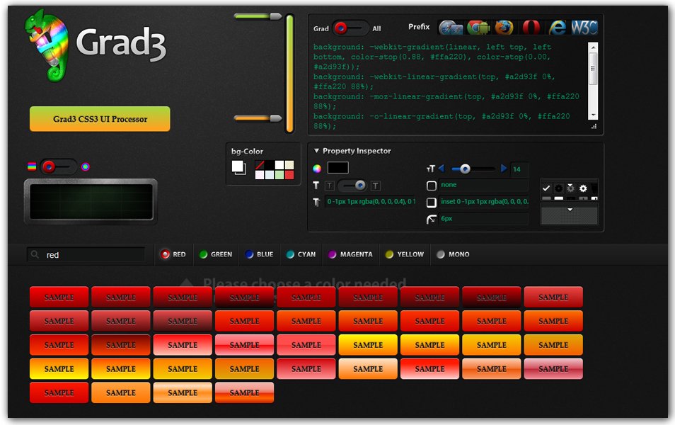 Grad3: Online CSS3 Gradients Generator