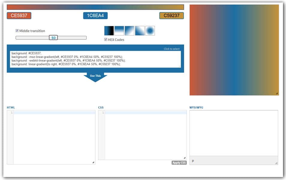Online Gradient CSS Generator
