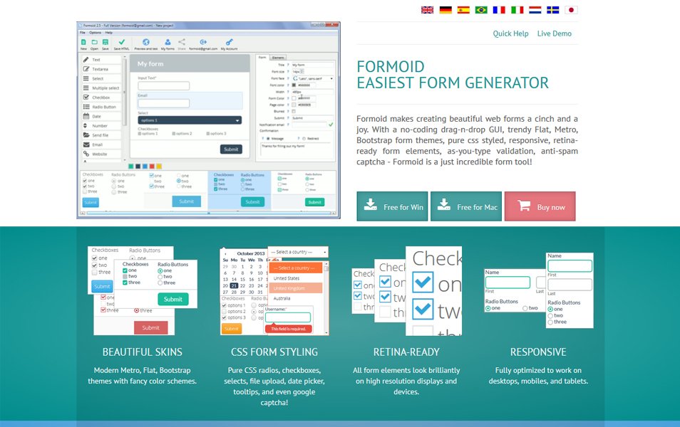 Form div. CSS form Generator.