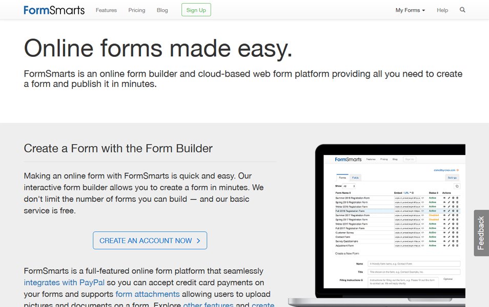 Online Form Builder | FormSmarts