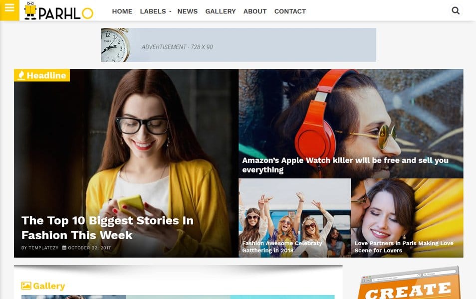 Parhlo Responsive Blogger Template