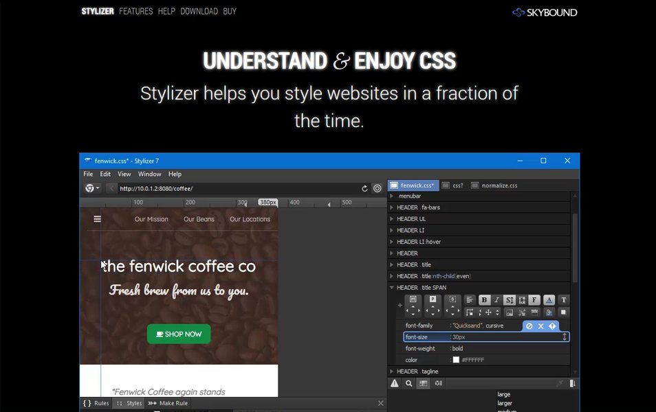 stylizer visual css editor