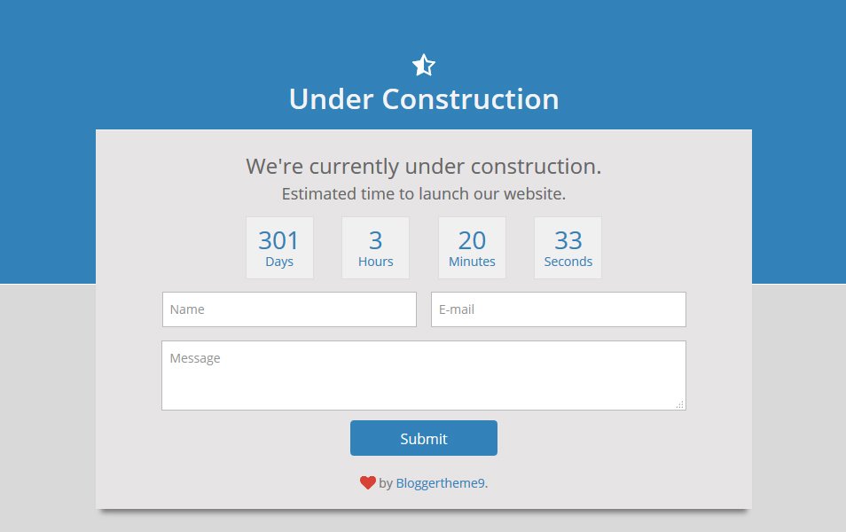 Under Construction Blogger Template