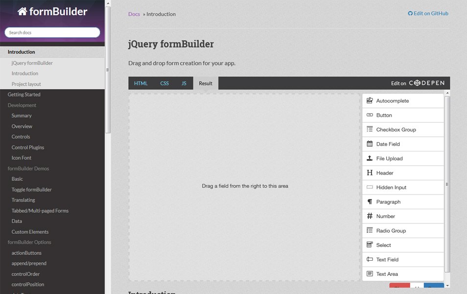 jQuery formBuilder