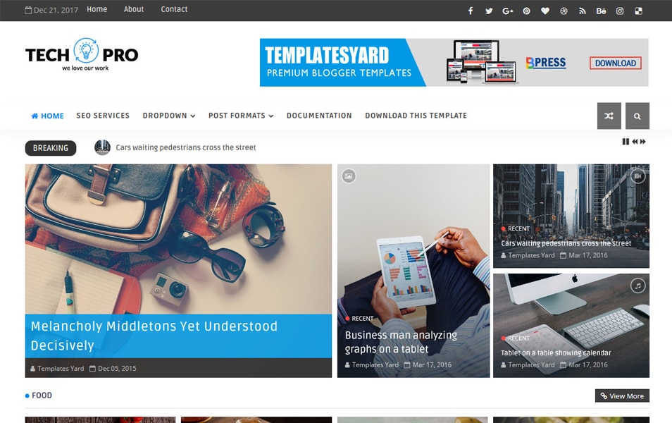 Tech Pro Responsive Blogger Template