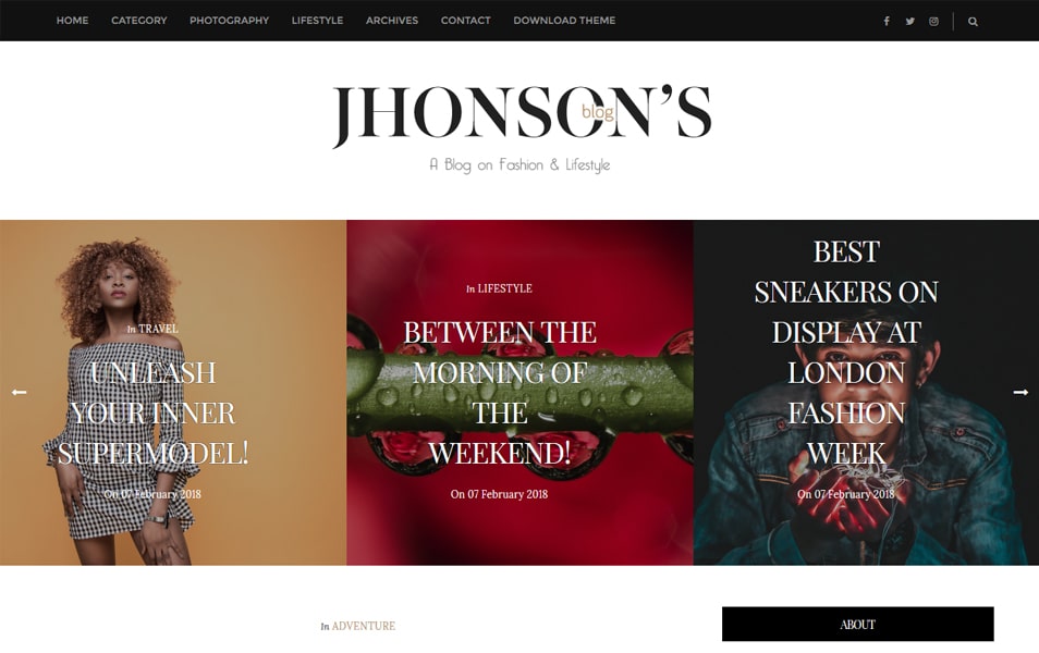 Jhonson’s Blog Responsive Blogger Template