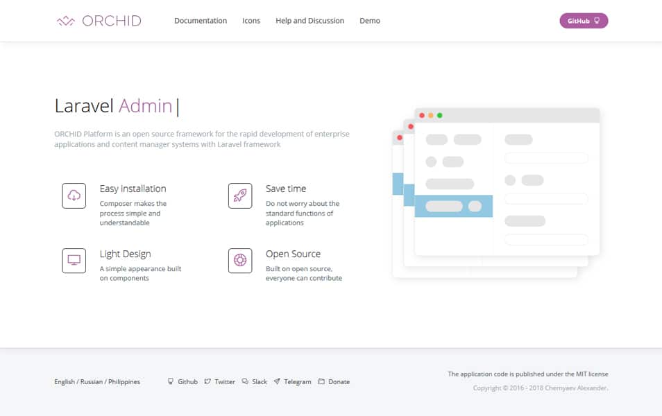 Laravel Admin Panel ORCHID