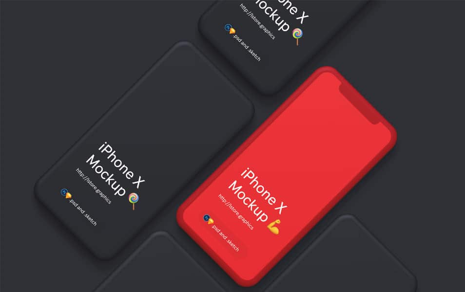 Simple iPhone X Mockups