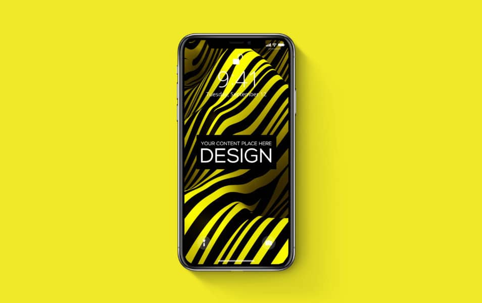 iPhone-X Realistic PSD Mockup Freebie