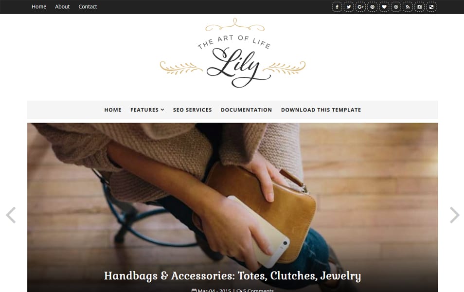 Lily Fashion Responsive Blogger Template