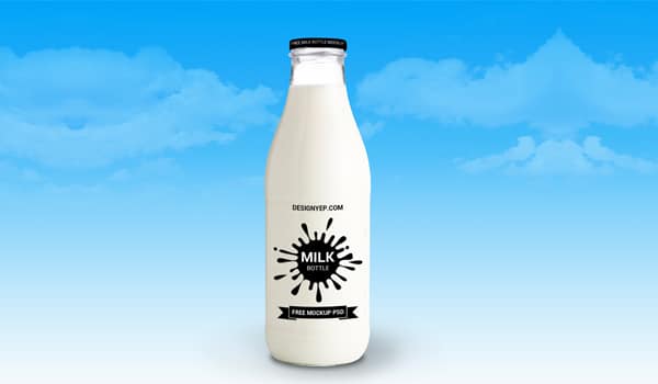 Download Free Milk Bottle Mockup PSD » CSS Author