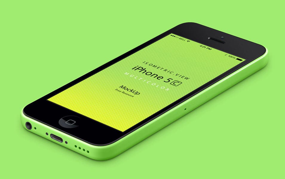 Download 3D View IPhone 5C PSD Vector Mockup » CSS Author