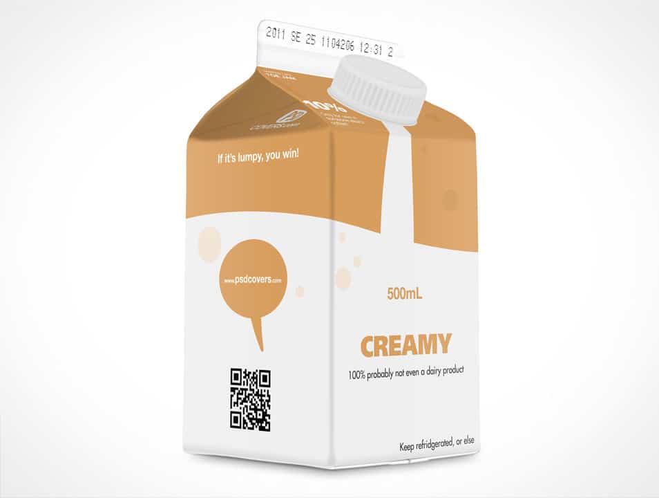 Download 500mL Cardboard Carton Container Mockup » CSS Author