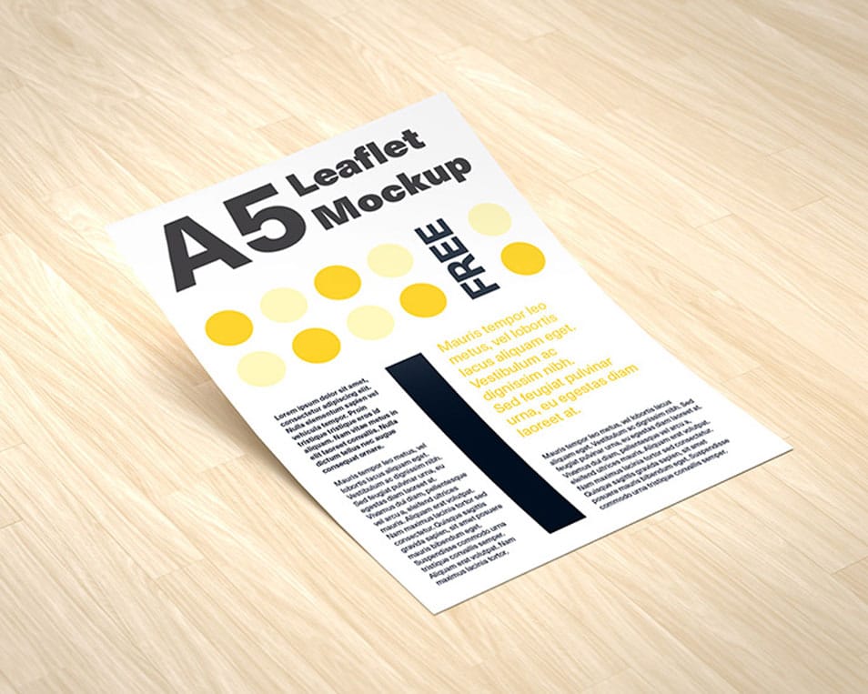 Download A5 Leaflet Mockup » CSS Author