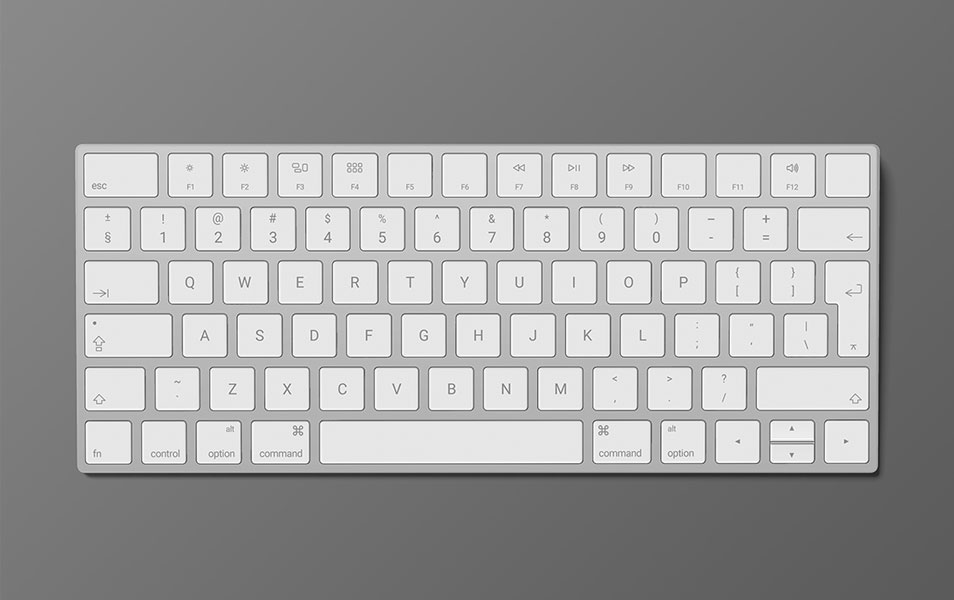 Download Apple Keyboard Free PSD Mockup » CSS Author