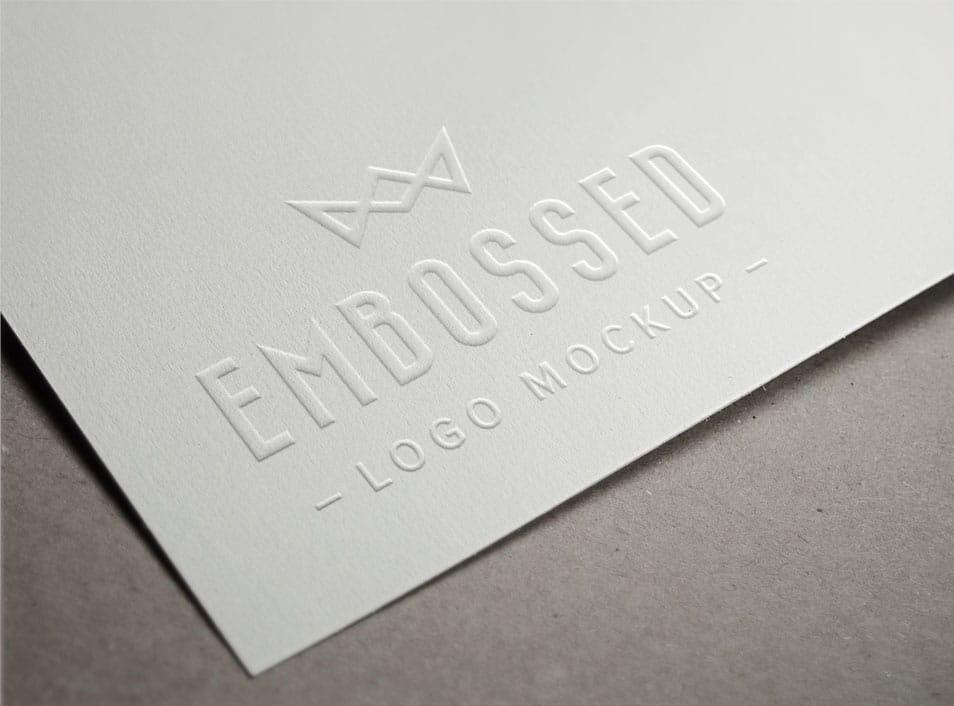 Download Embossed Paper Logo Mockup Css Author PSD Mockup Templates