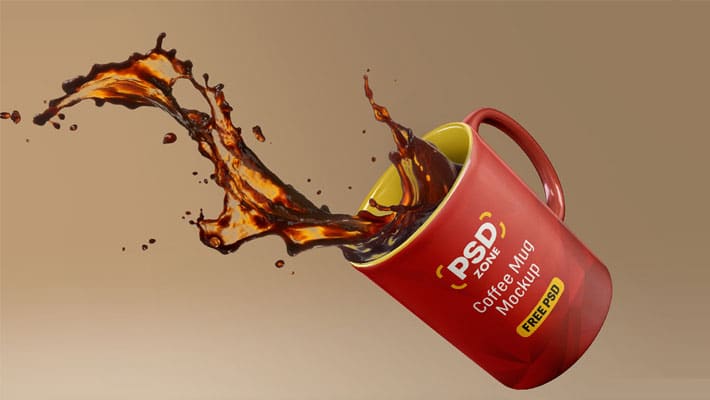 Download Floating Coffee Mug Mockup Free PSD » CSS Author