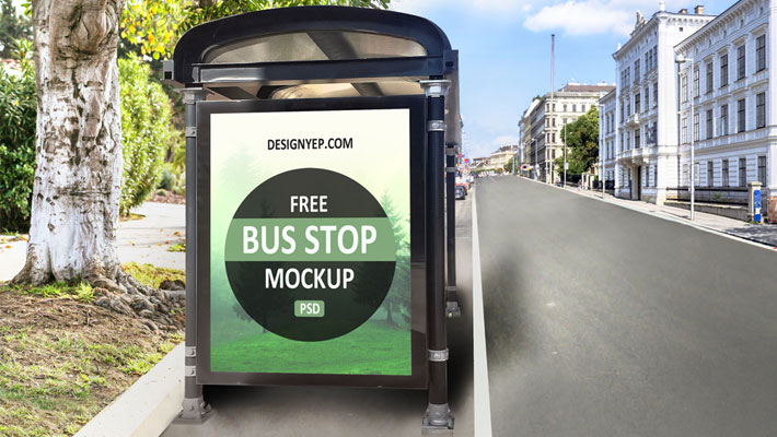 Download Free Bus Shelter Mockup PSD » CSS Author
