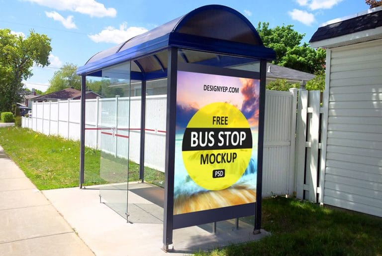 Download Free Bus Shelter Mockup PSD » CSS Author
