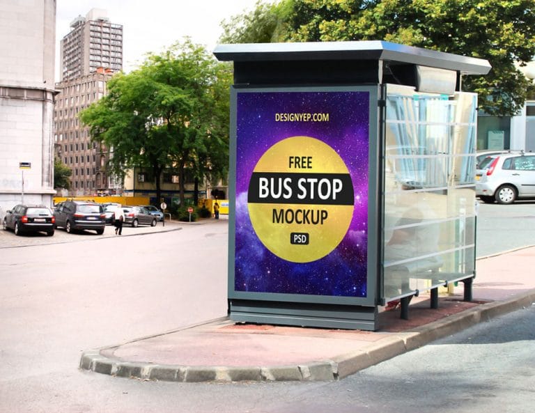 Download Free Bus Stop Mockup PSD » CSS Author