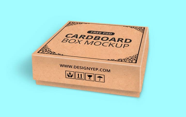 Download Free Cardboard Box Mockup PSD » CSS Author