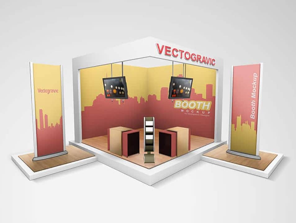 Download Free Display Booth Mockup Css Author Yellowimages Mockups