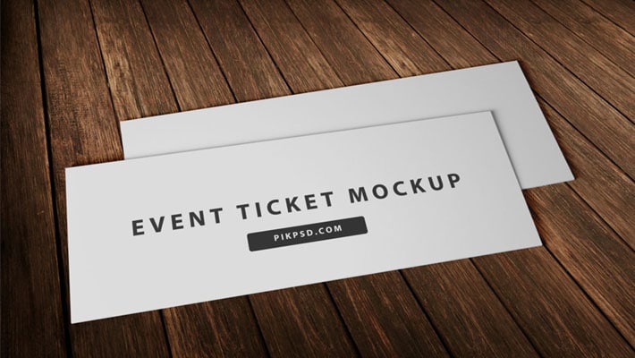 Download Free Event Ticket Mockup PSD » CSS Author