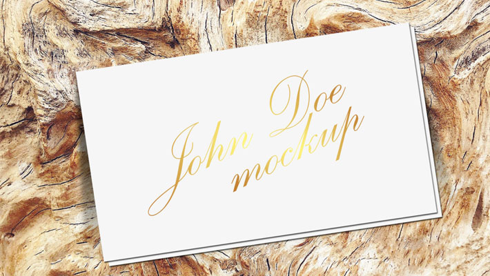 Download Free Gold Foil Business Card Mockup PSD » CSS Author