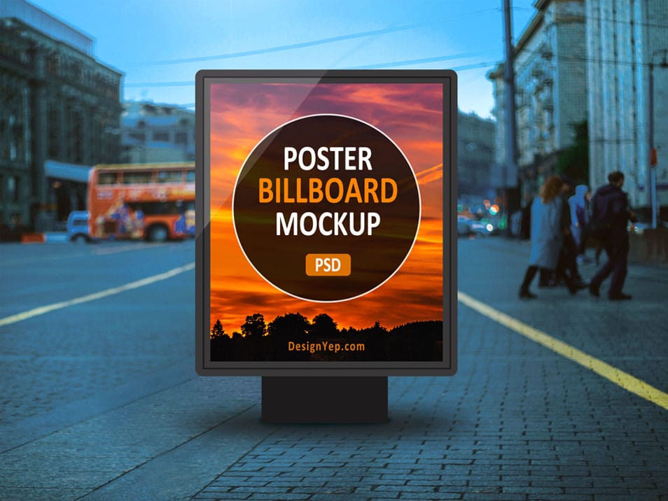 Download Free Outdoor Poster Billboard Mockup PSD » CSS Author