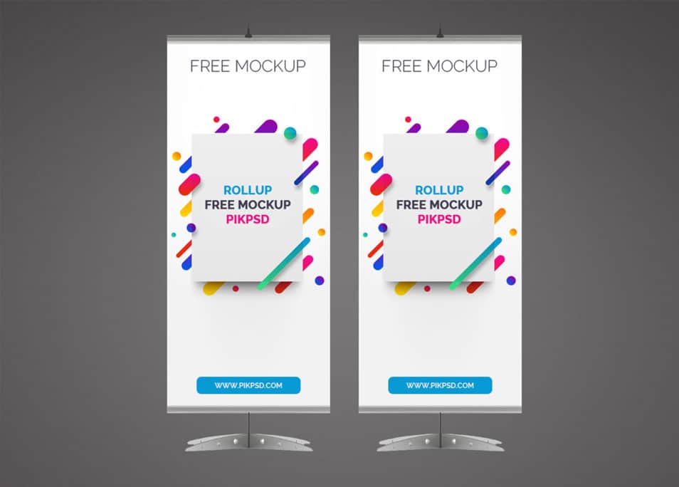 Download Free Rollup Banner Mockup PSD Template » CSS Author
