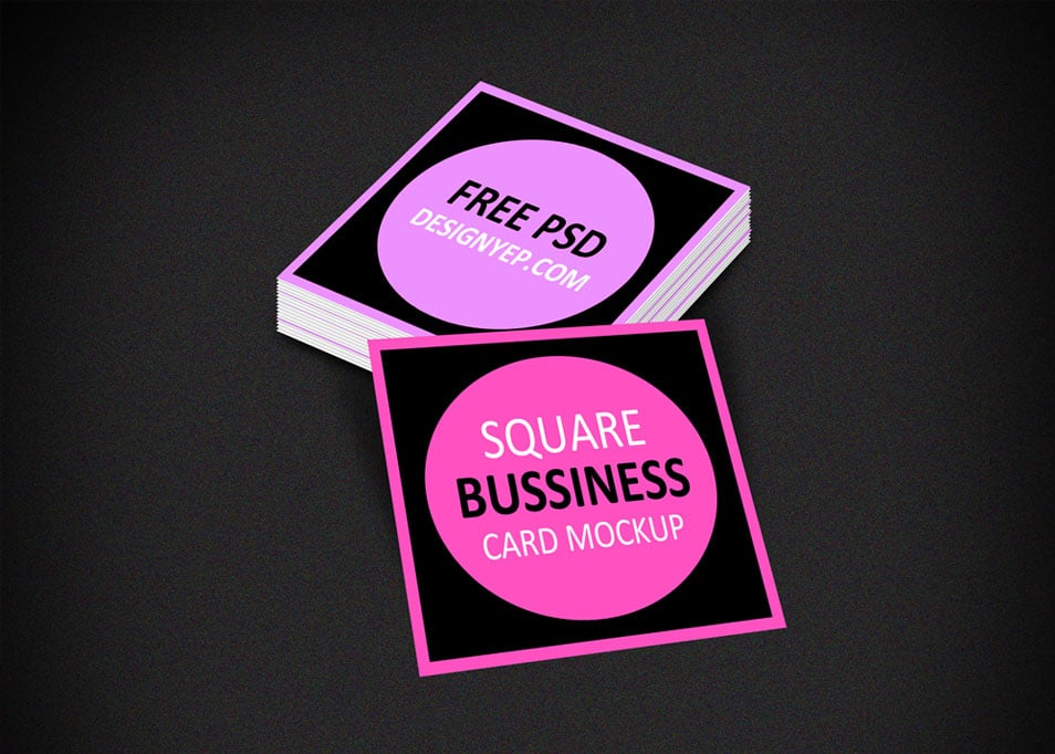 Free Square Business Card Mockup PSD » CSS Author