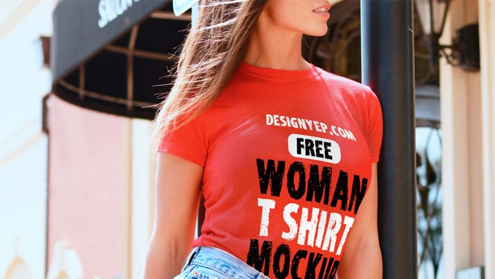 Download Free Women T Shirt Mockup PSD » CSS Author
