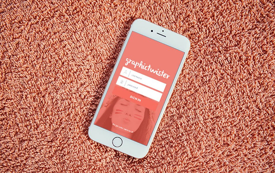Download Gold IPhone 6 On Flat Towel MockUp » CSS Author