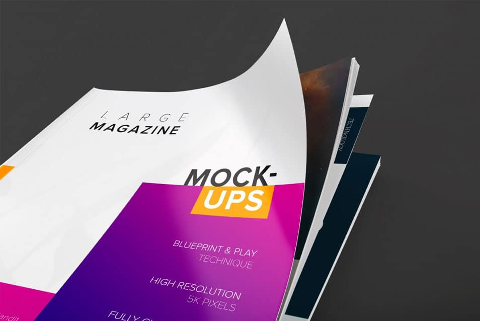 Large Magazine Cover Close Up View Mockup » CSS Author